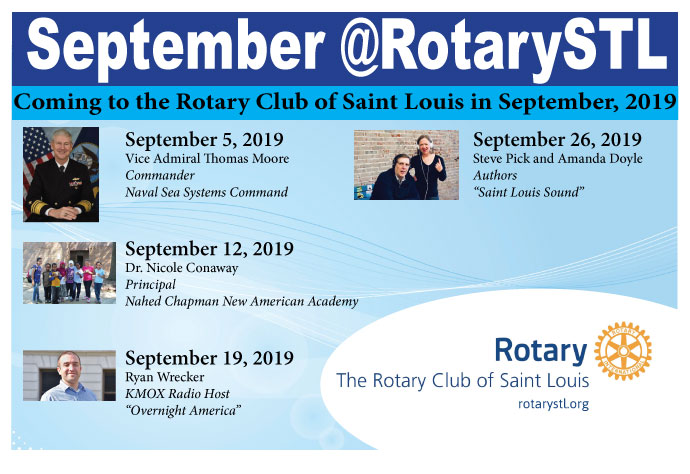 September 2019 Speakers @ St Louis Rotary