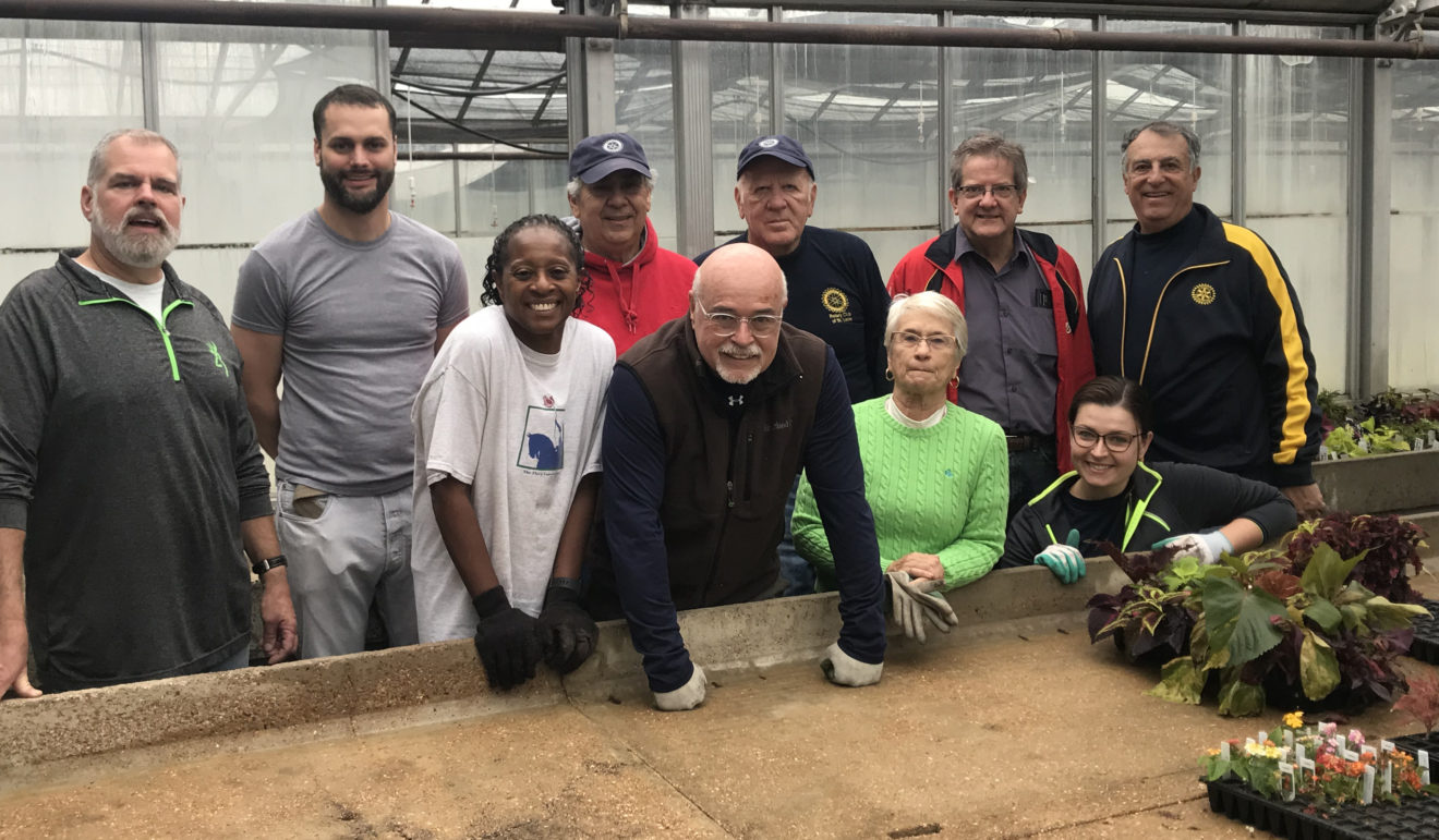 Helping out at the greenhouse with Forest Park Conservancy