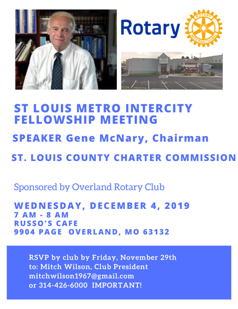 Dec 4, 2019 -InterCity Meeting with Speaker Gene McNary at Russo's Cafe