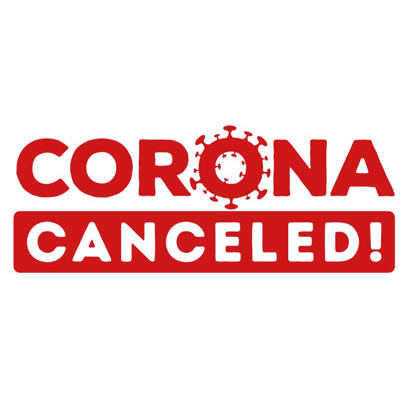 corona canceled red sign