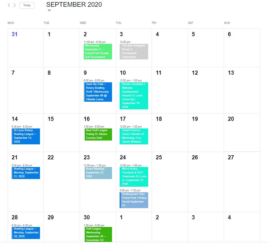 Sept 2020 Calendar