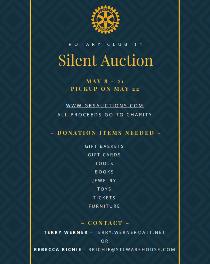 2021 Virtual Auction Flier - St Louis Rotary Club