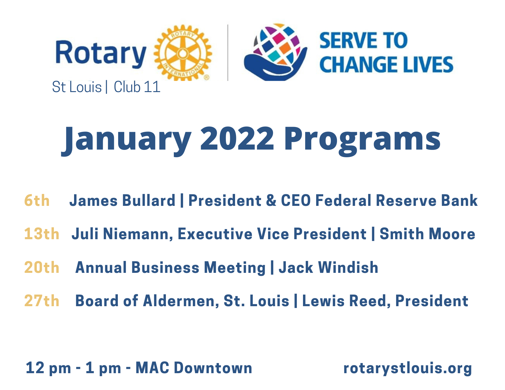January 2022 St Louis Rotary programs-