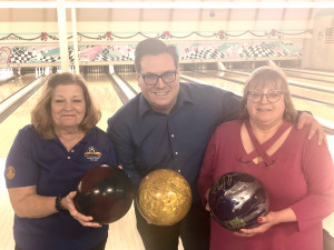 the team maddox bowlers on 12-20-21: Rose Cooper, Matthew Maddox, Lily Michaels