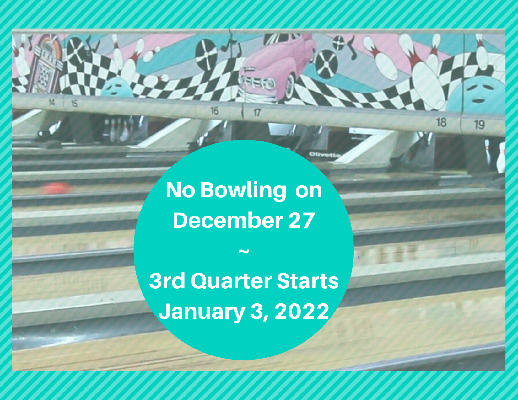 No Bowling 12-27 Postcard