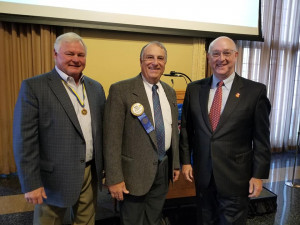 Larry Lunsford, with President Jack Windish & Rick Tinucci, Foundation Chairperson St. Louis Rotary