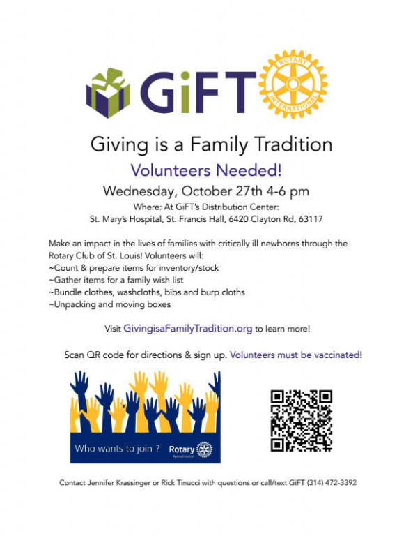 GIFT 10-27-21 Volunteer Opportunity