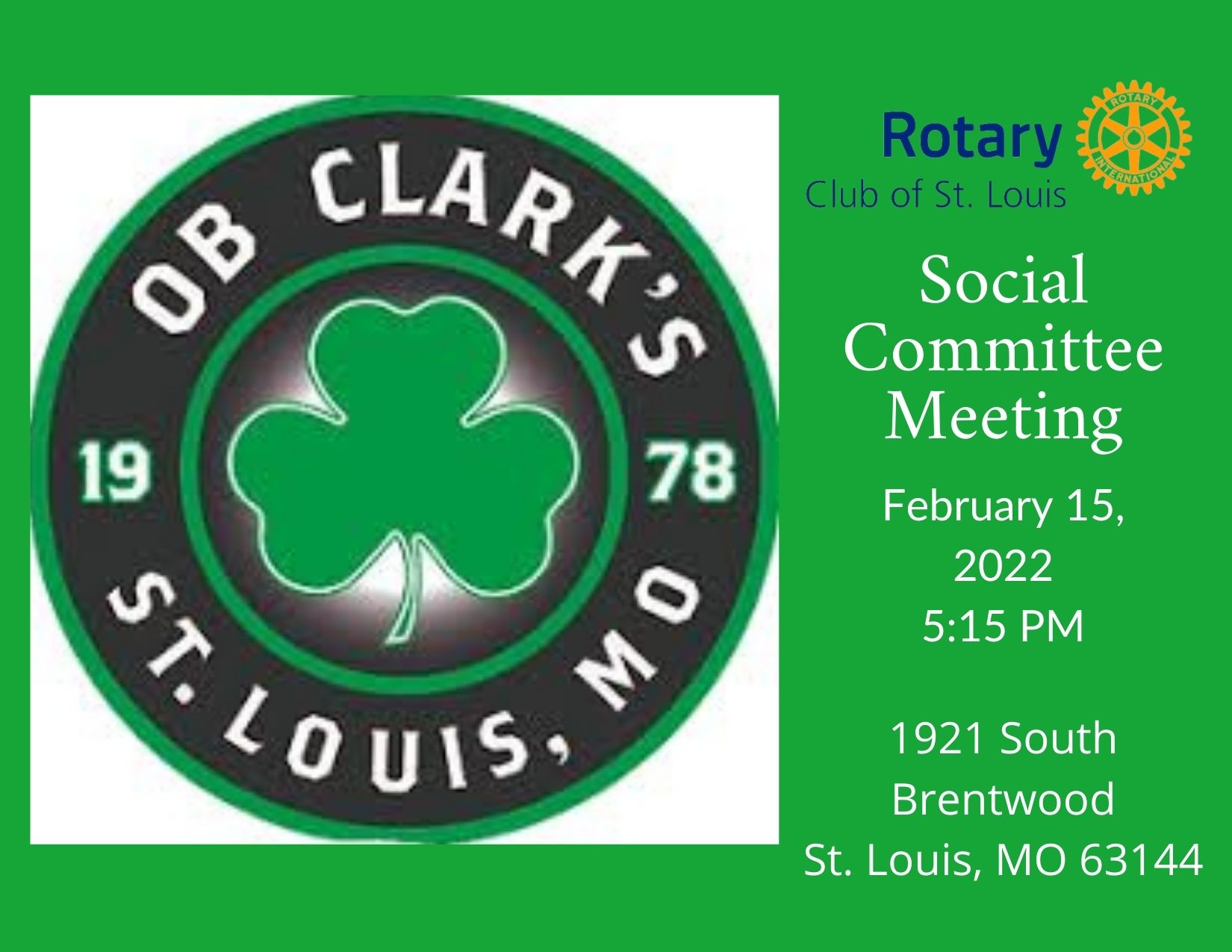 Social Committee Meeting 2-15-22