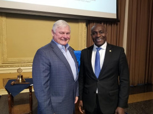 President Jack Windish with Lewis Reed, President of St. Louis Board of Aldermen