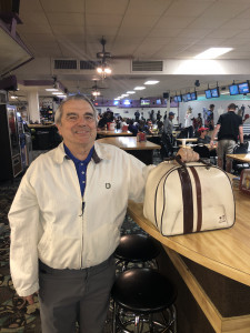 Bob Zangas has the same bowling bag that he started with so many years ago!