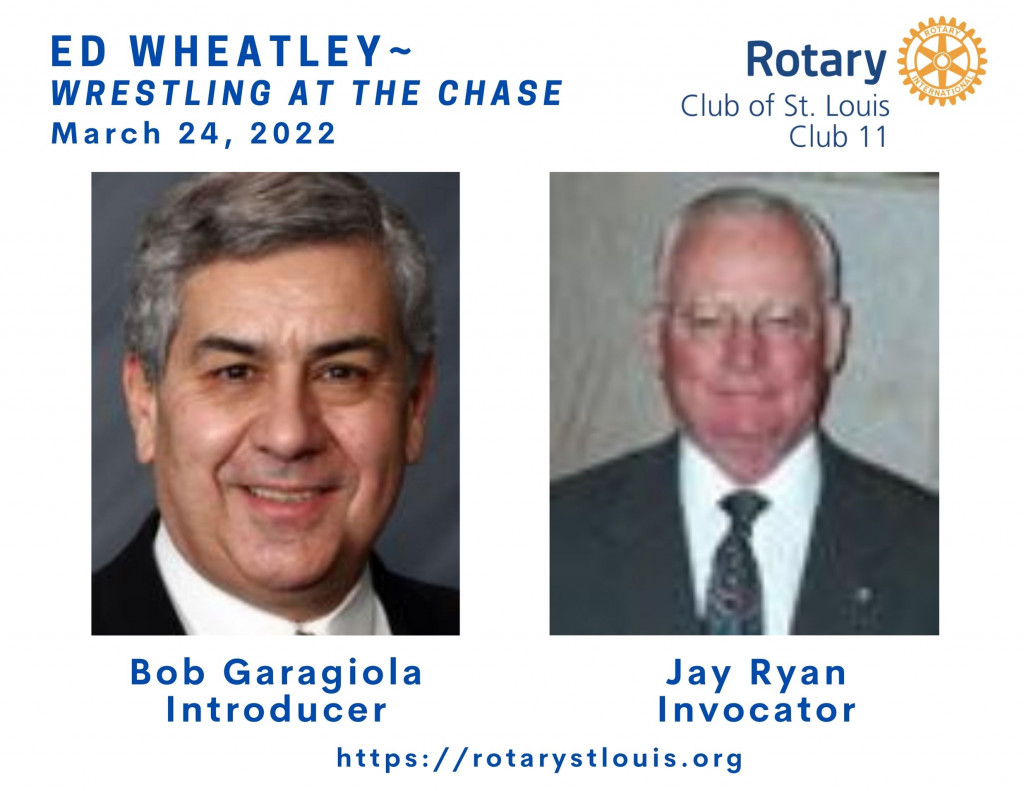 Program leaders for March 24, 2022 are Bob Garagiola, Introducer and Jay Ryan, Invocator