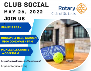 Club Social & Pickleball St. Louis Rotary 5-26-22