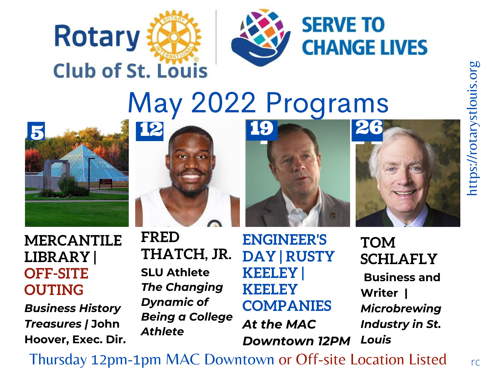 updated May 2022 Programs at St. Louis Rotary