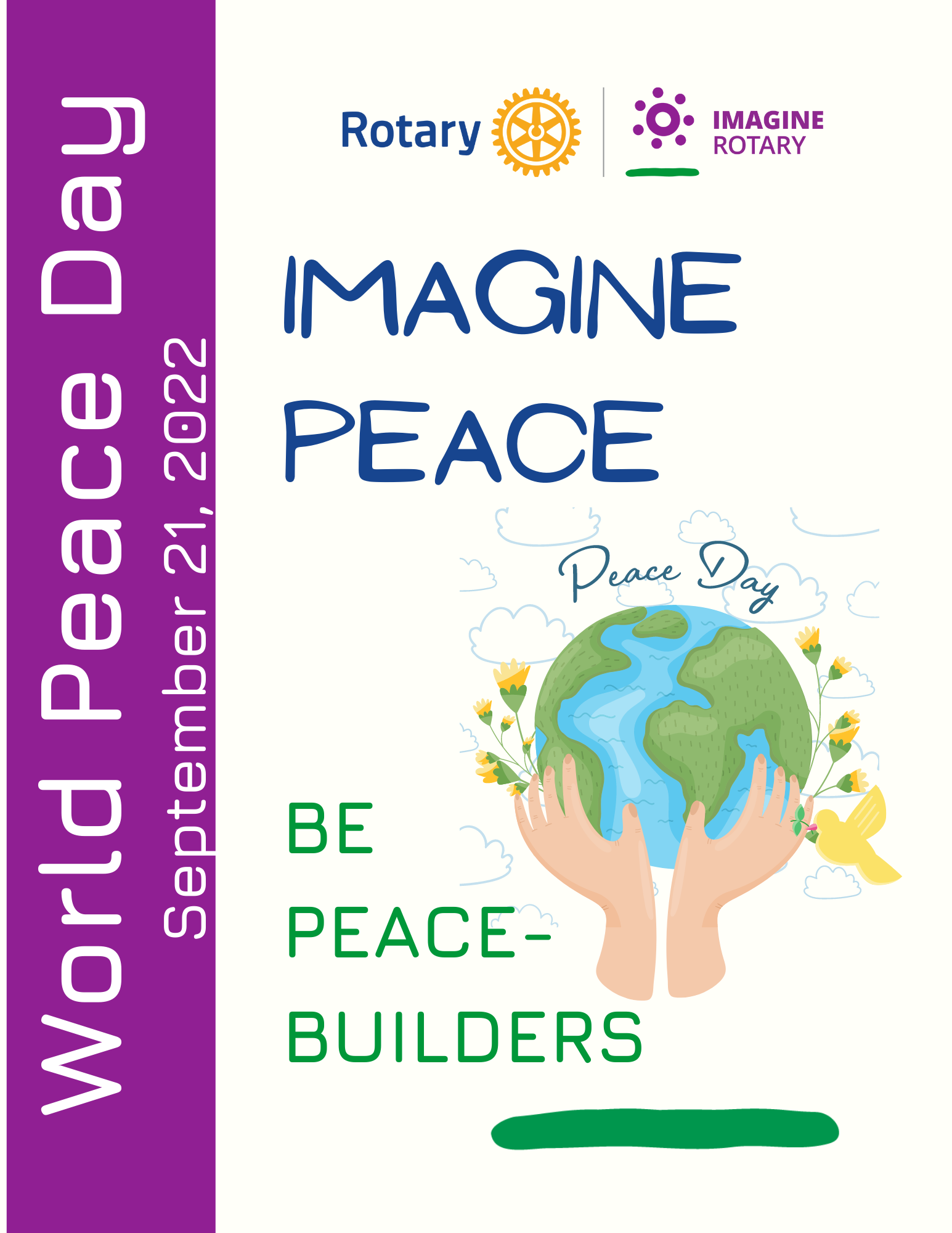 Imagine Peace- BE -World Peace Day 2022 (8.5 × 11 in) (1)
