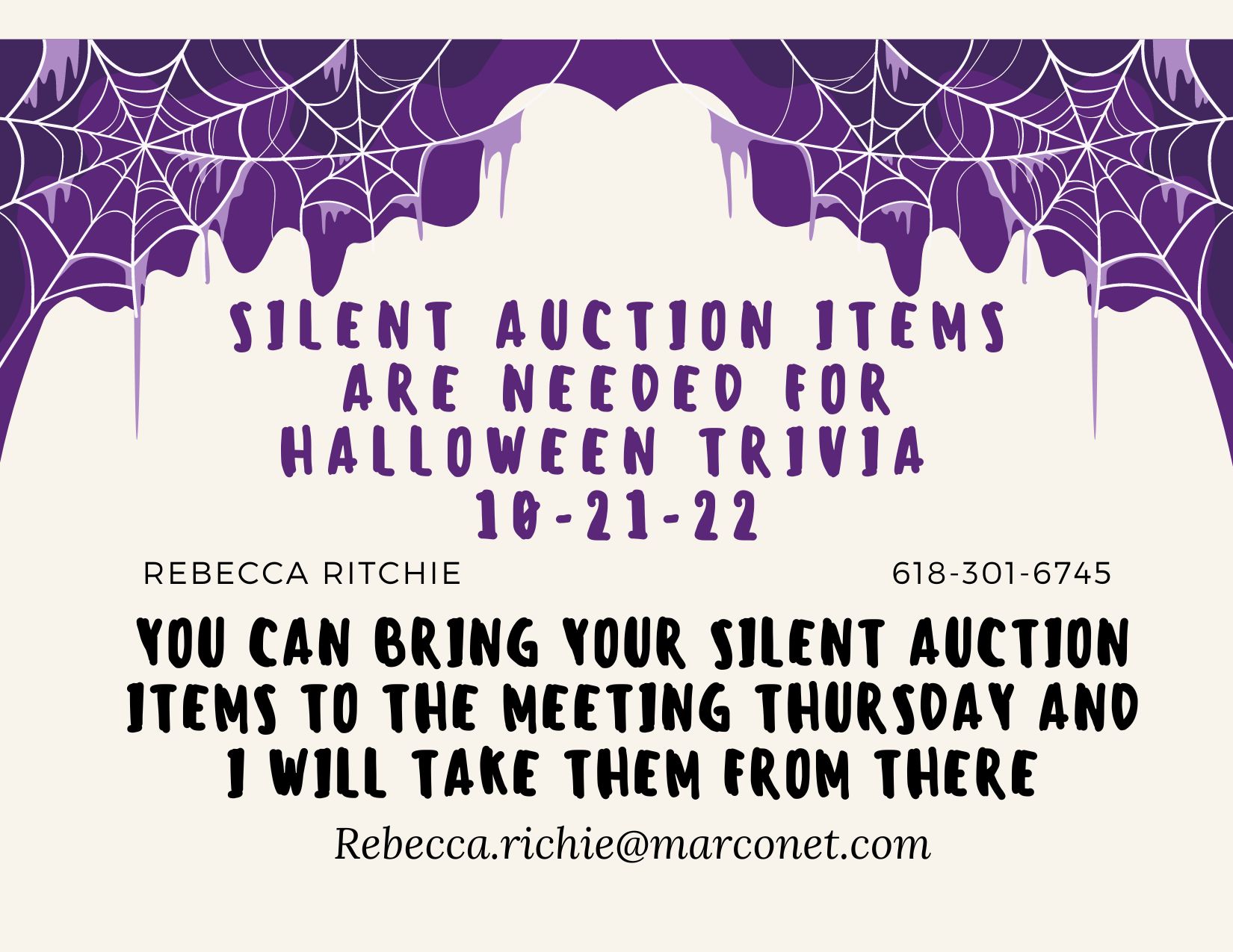 silent auction items needed