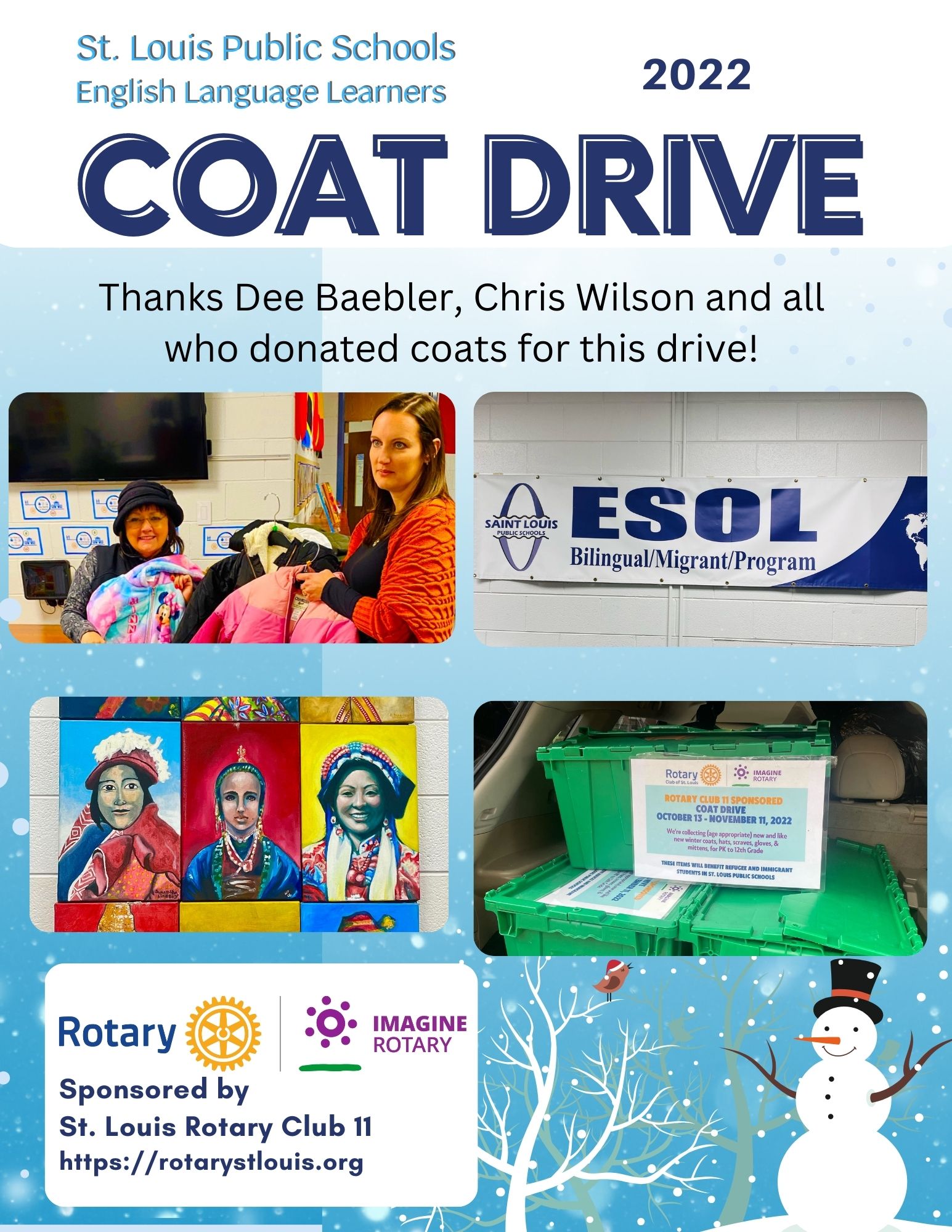 Coat Drive 2022 SLPS Thank you