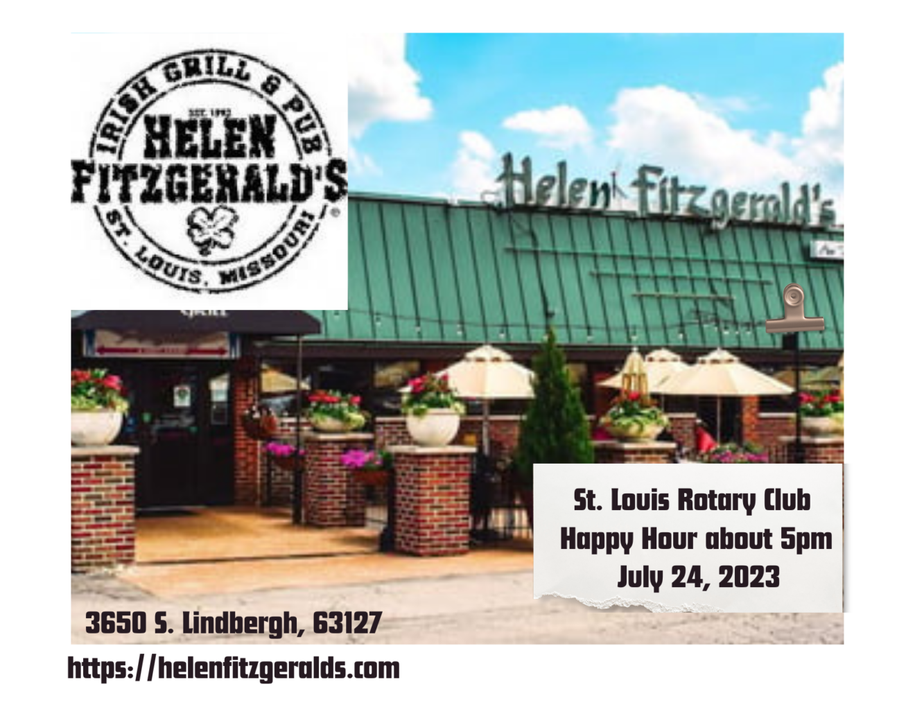 happy hour at helen fitzgerald's on 8-24-23