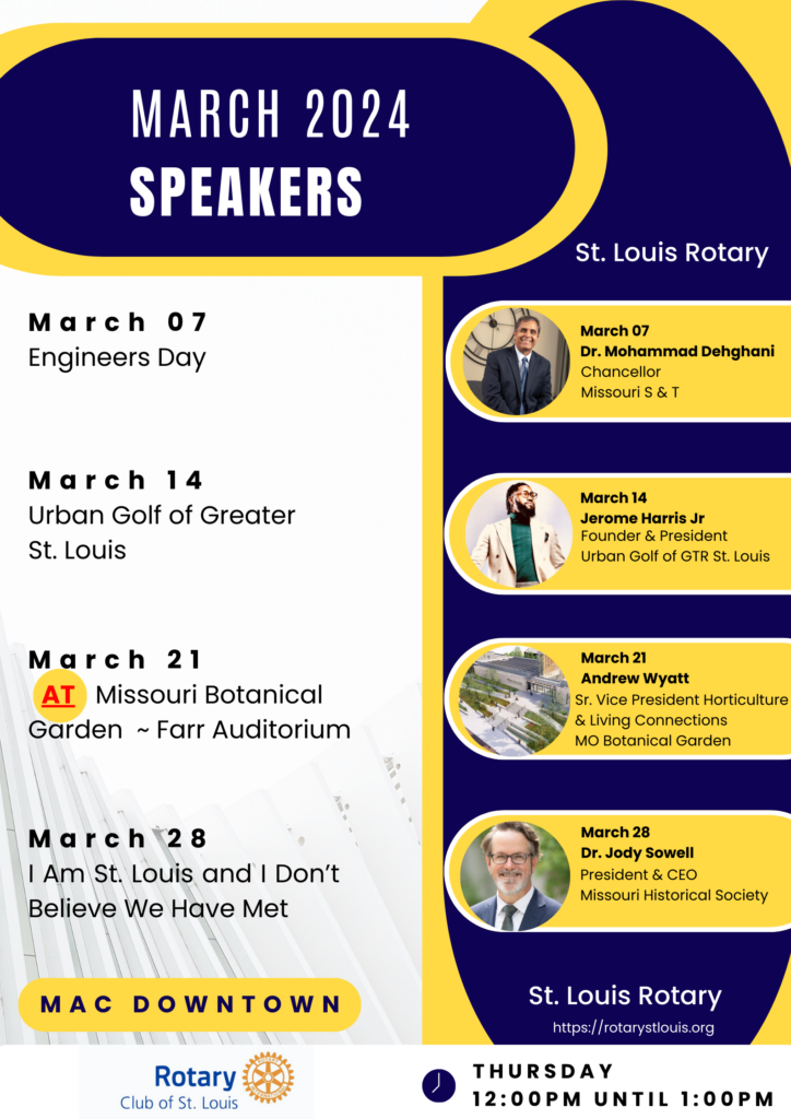 March 2024 Speakers at St. Louis Rotary Club