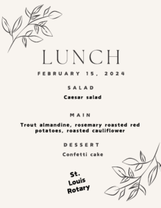 Lunch menu 2-15-24
