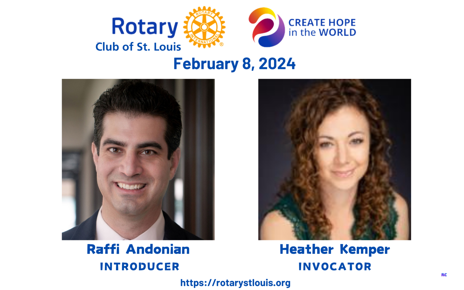 Raffi Andonian, Introducer and Heather Kemper, Invocator 2-8-24