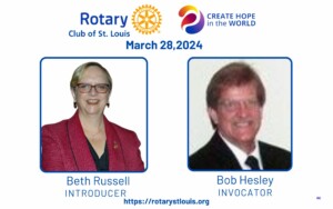 Beth Russell, Introducer and Bob Hesley, Invocator on March 28, 2024