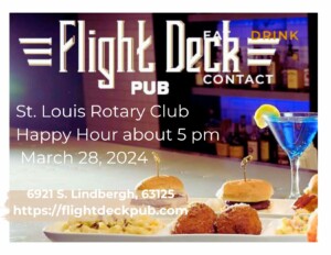 St Louis Rotary Social March 28, 2024 at Flight Deck Pub