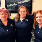 Lilies of the Alley with their new bowling shirts (Michaels team)