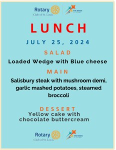 Lunch Menu 7-25-24 ~ Salisbury steak,...