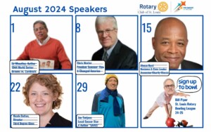 August 2024 Scheduled Programs at St. Louis Rotary