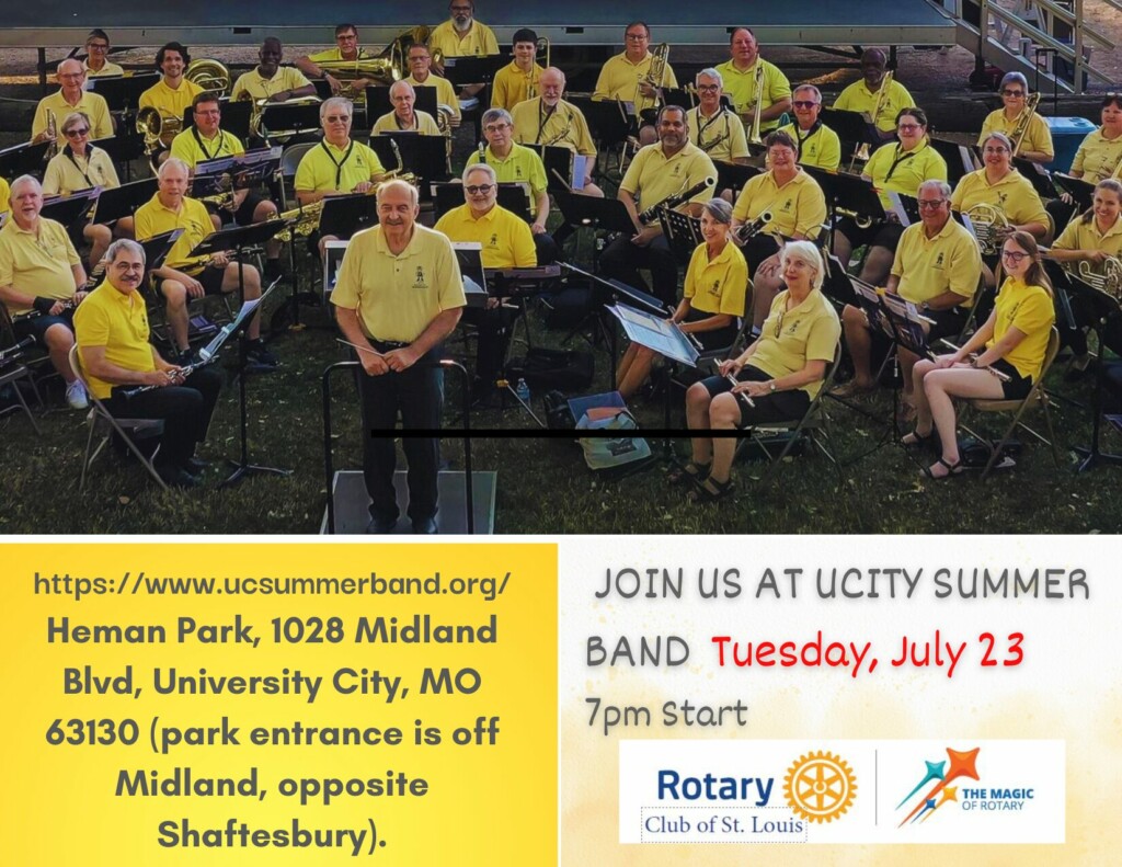 club social tuesday, july 23, 2024 u city summer band