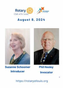 Suzanne Schoomer, Introducer and Phil Hesley, Invocator 8-8-24