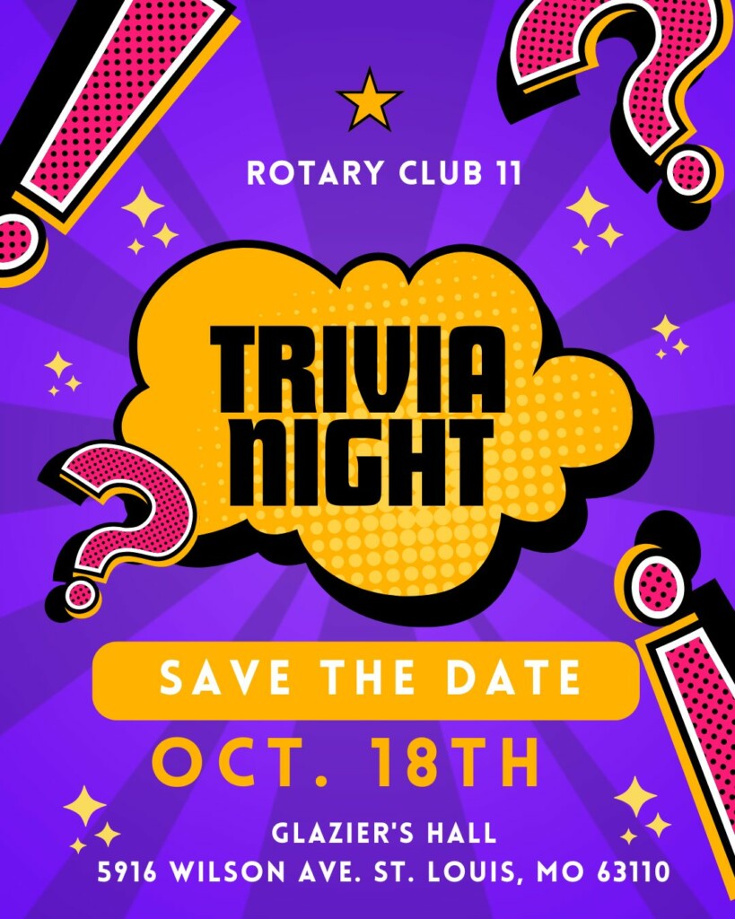 Next Trivia Night is October 18, 2024