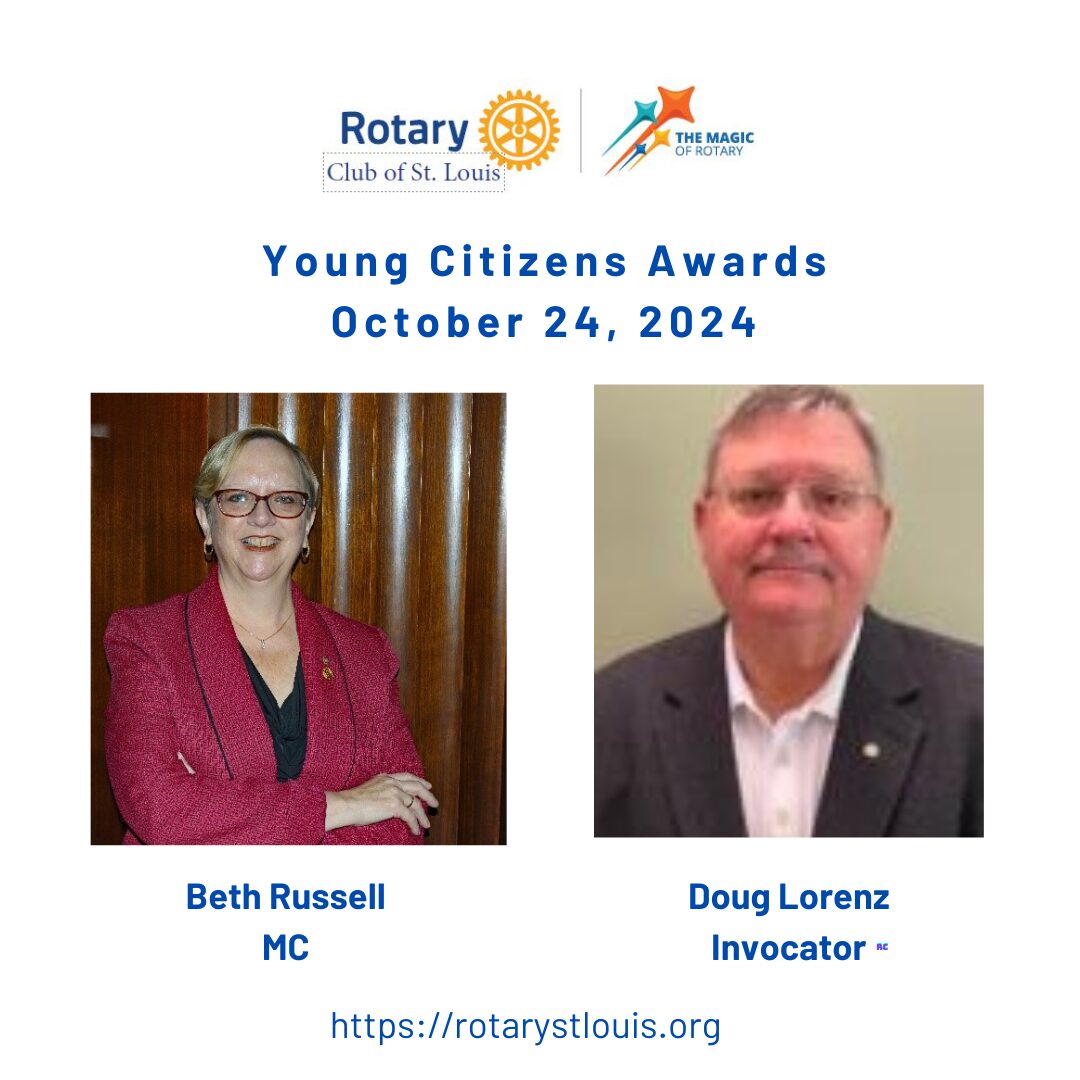 Beth Russell, MC & Doug Lorenz, Invocator for Young Citizens Awards 2024