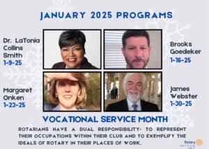 JANUARY PROGRAMS AT STL ROTARY 2025