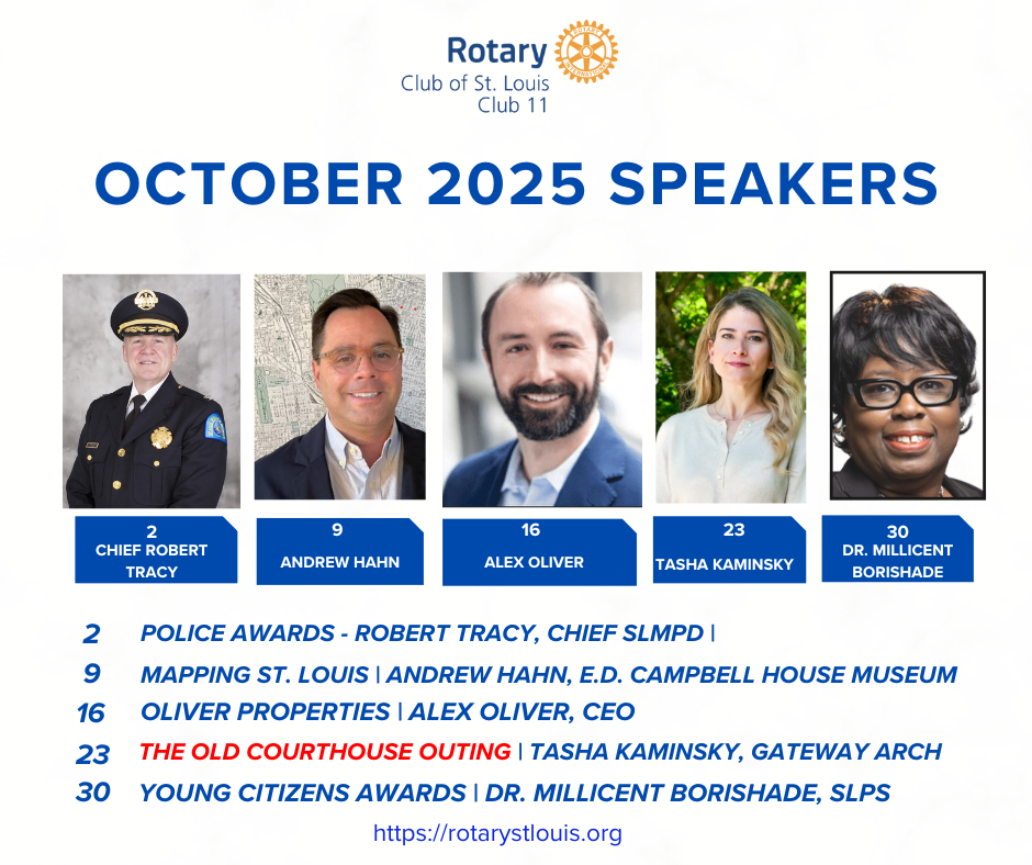 October 2025 Speakers | St. Louis Rotary Club